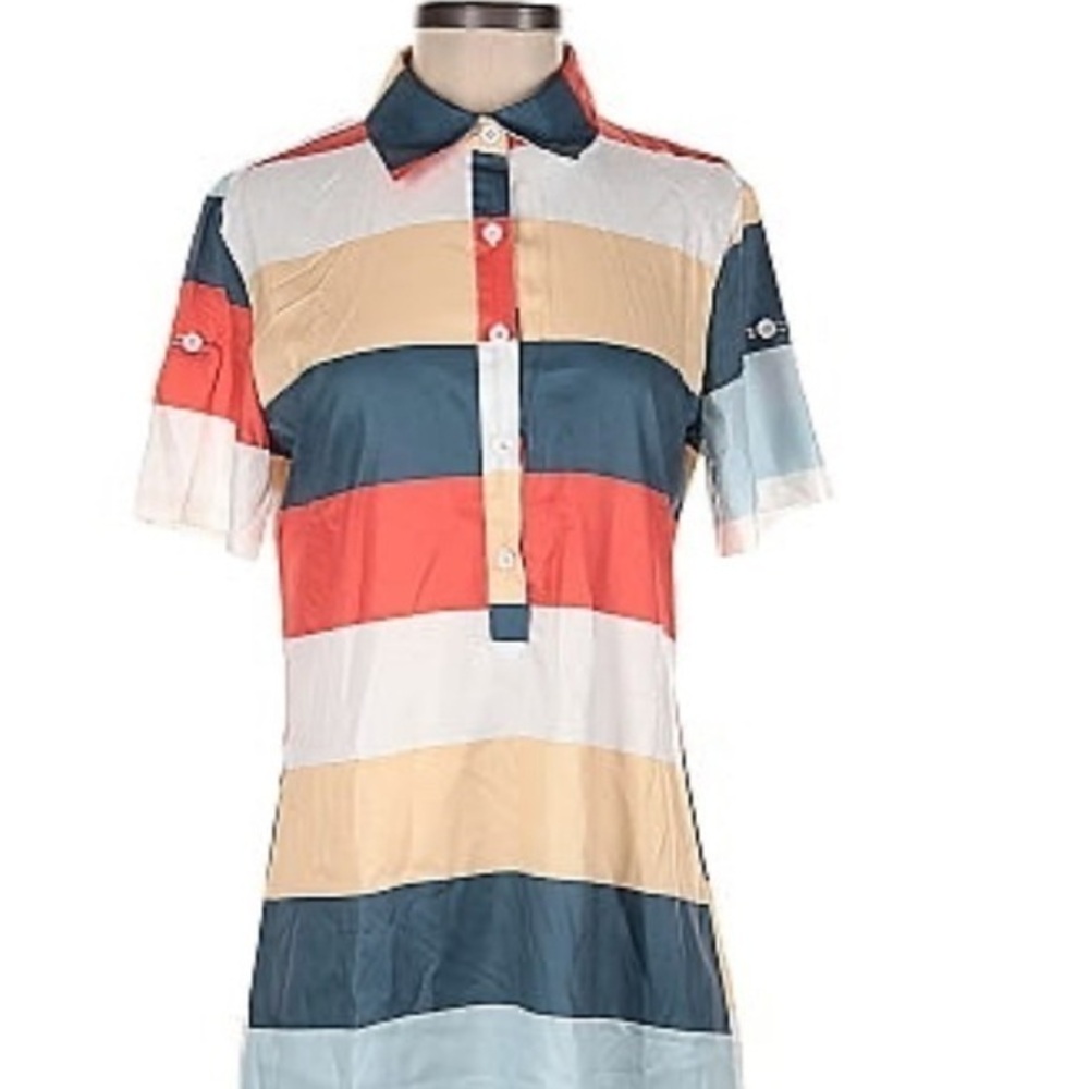 NWOT Super cute striped shirt dress from chic me Henley button up front detail!